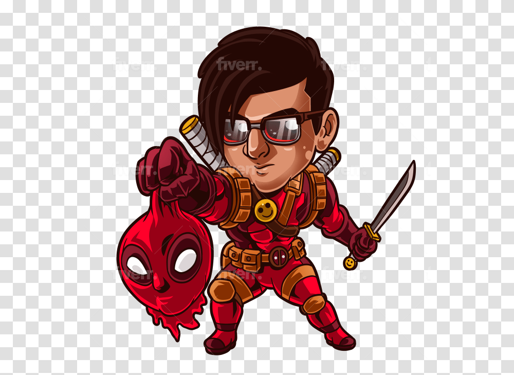 Draw Cute Cartoon Character In My Style Superhero, Sunglasses, Person, Helmet, Text Transparent Png
