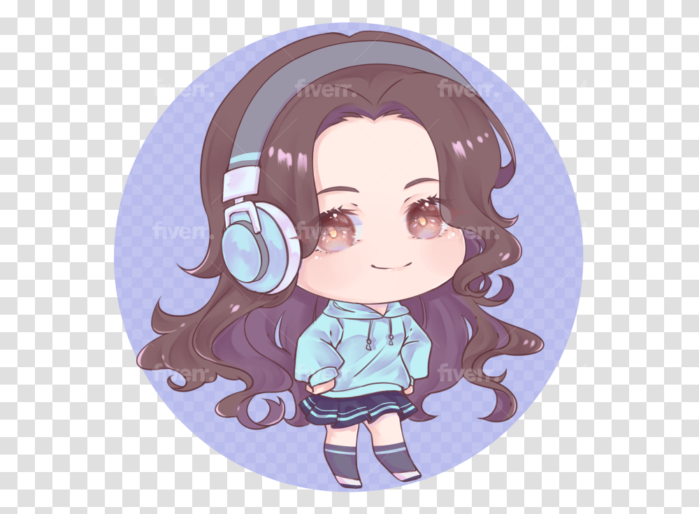 Draw Cute Chibi Anime For Icon Avatar Logo Youtube Twitch For Women, Person, Human, Art, Poster Transparent Png