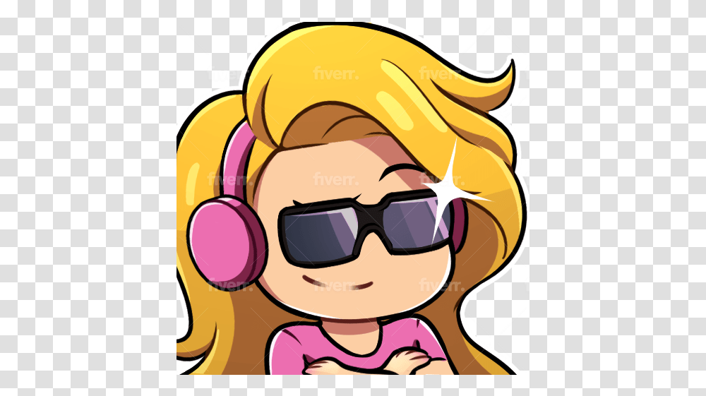 Draw Cute Custom Emotes For Your Twitch Or Discord By Edenci For Women, Sunglasses, Accessories, Goggles, Label Transparent Png