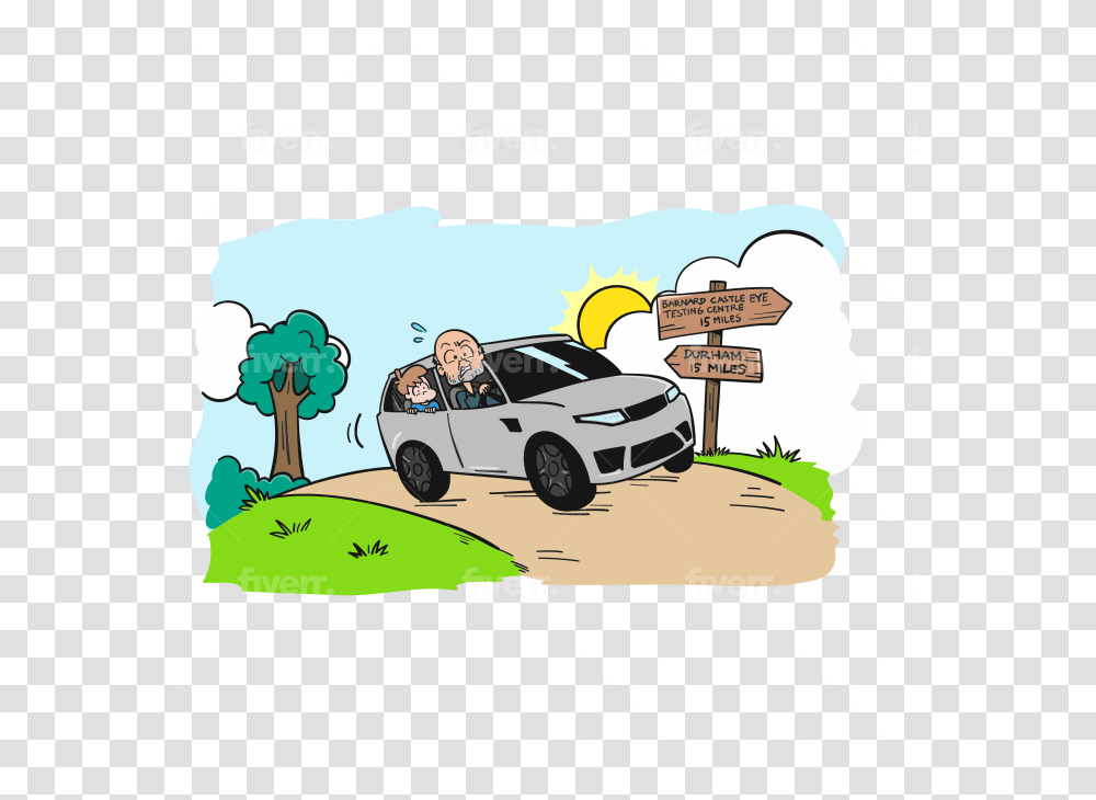 Draw Cute Simple And Funny Cartoon By Ayasuarjaya Car, Vehicle, Transportation, Wheel, Outdoors Transparent Png