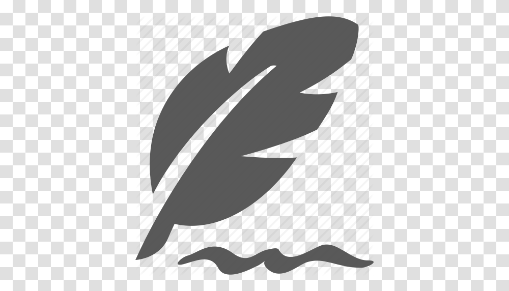 Draw Edit Feather Quill Pen Reading Simple Write Writing Icon, Apparel, Animal Transparent Png