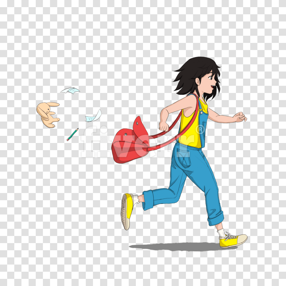 Draw In Studio Ghibli Inspired Style, Person, Walking, People Transparent Png