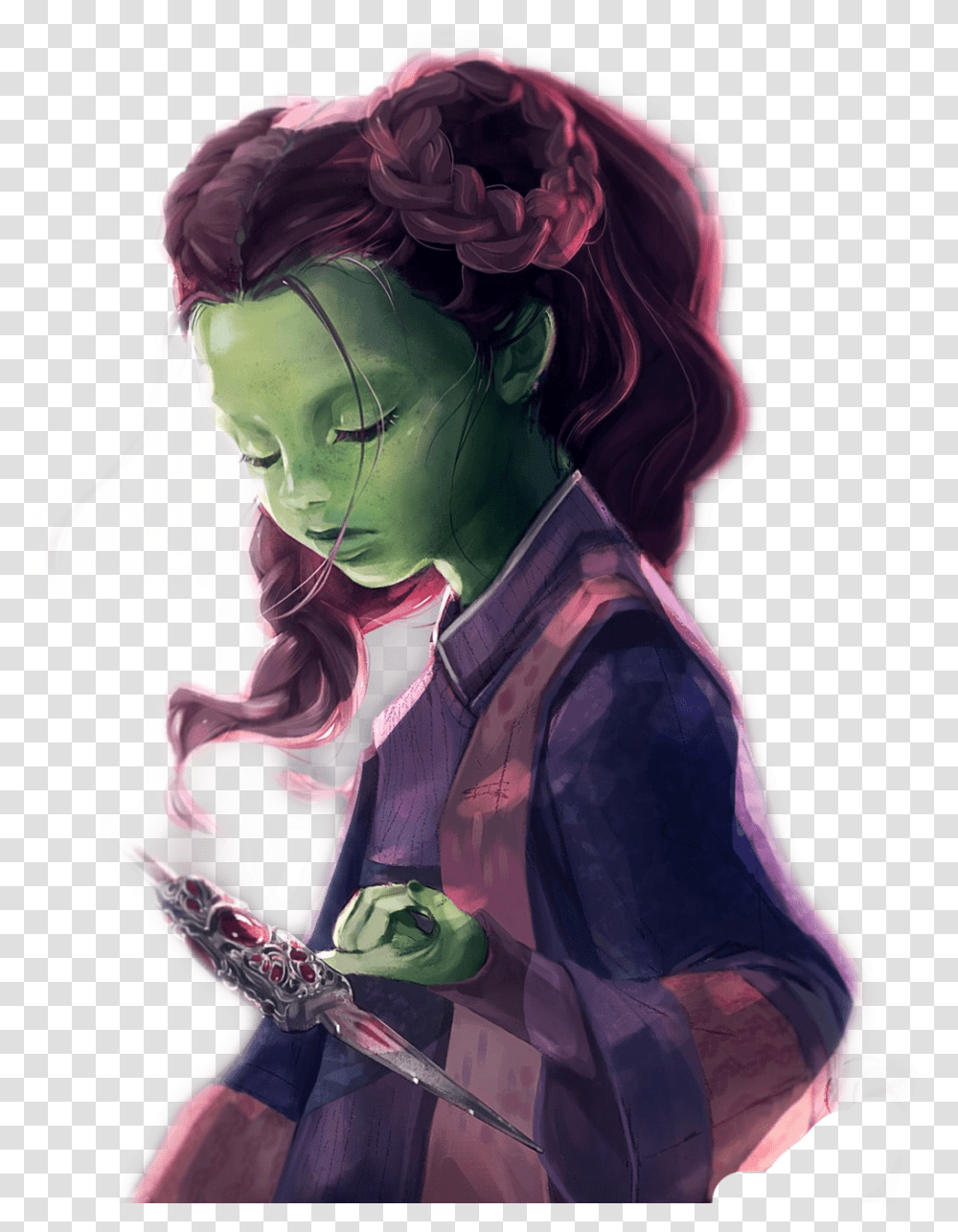 Draw Infinity War Gamora Gamora Fan Art, Graphics, Person, Drawing, Modern Art Transparent Png