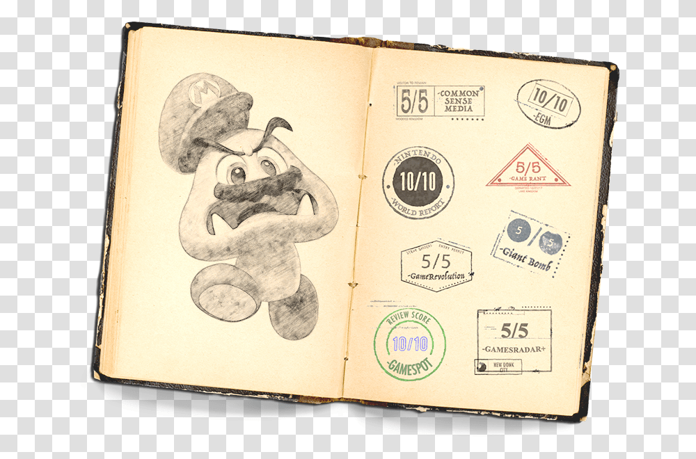 Draw Mario And Cappy Cinco Jotas Padre Damin, Text, Diary, Passport, Id Cards Transparent Png
