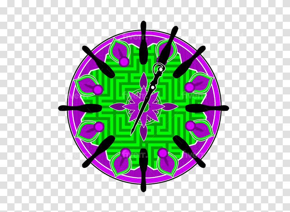 Draw Psychedelic Trippy Illustrations Covid 19 Is Naked Virus, Analog Clock, Wall Clock Transparent Png