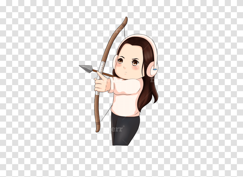 Draw Sticker Emoji Emoticon Based Cartoon, Person, Sport, Bow, Archery Transparent Png