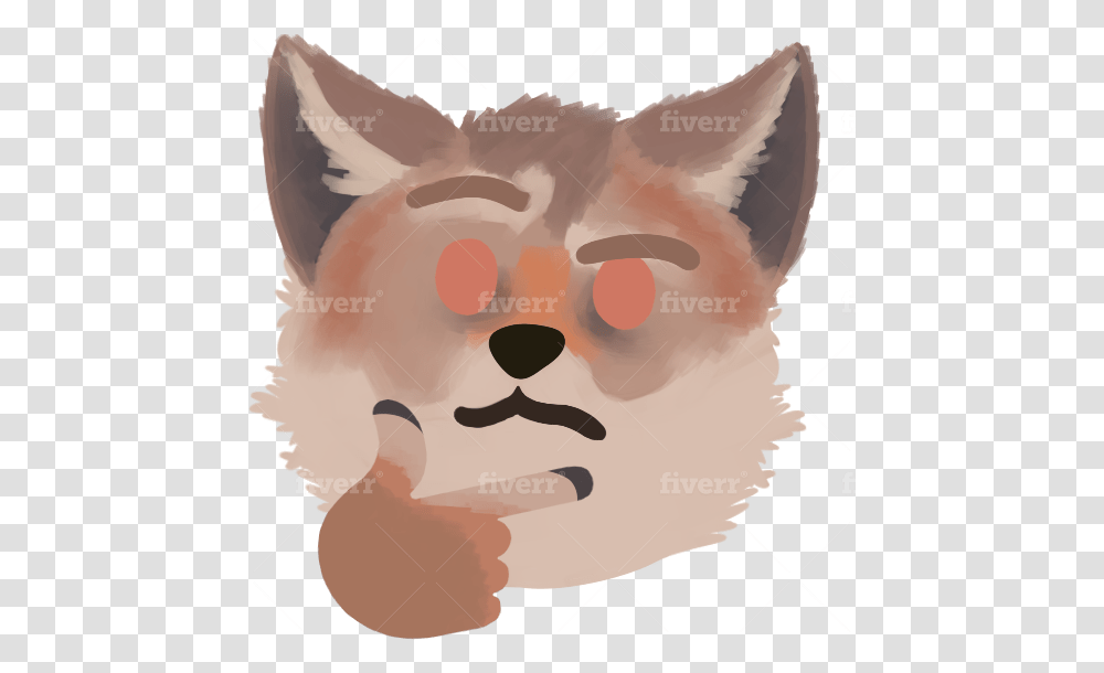 Draw Thinking Emoji Versions Of Your Character Or Furry Illustration, Poster, Face, Head, Art Transparent Png