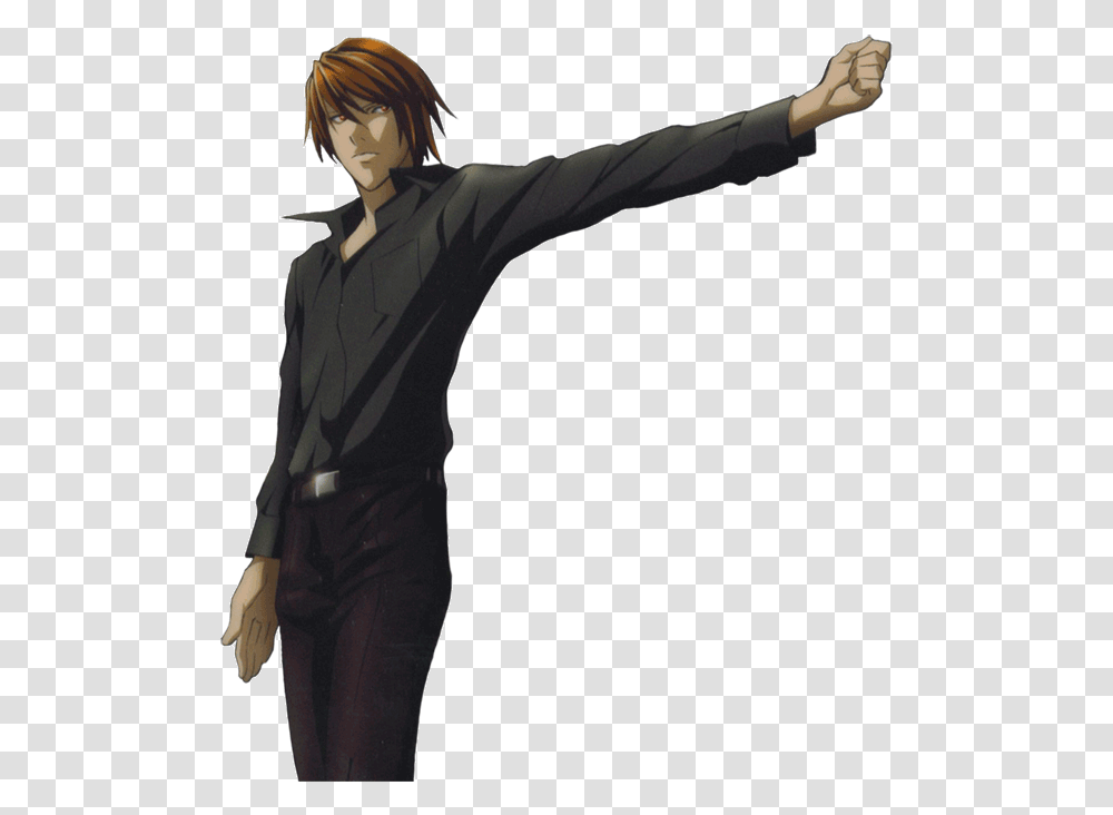 Draw Yagami Kira Death Note Light, Sleeve, Clothing, Long Sleeve, Person Transparent Png