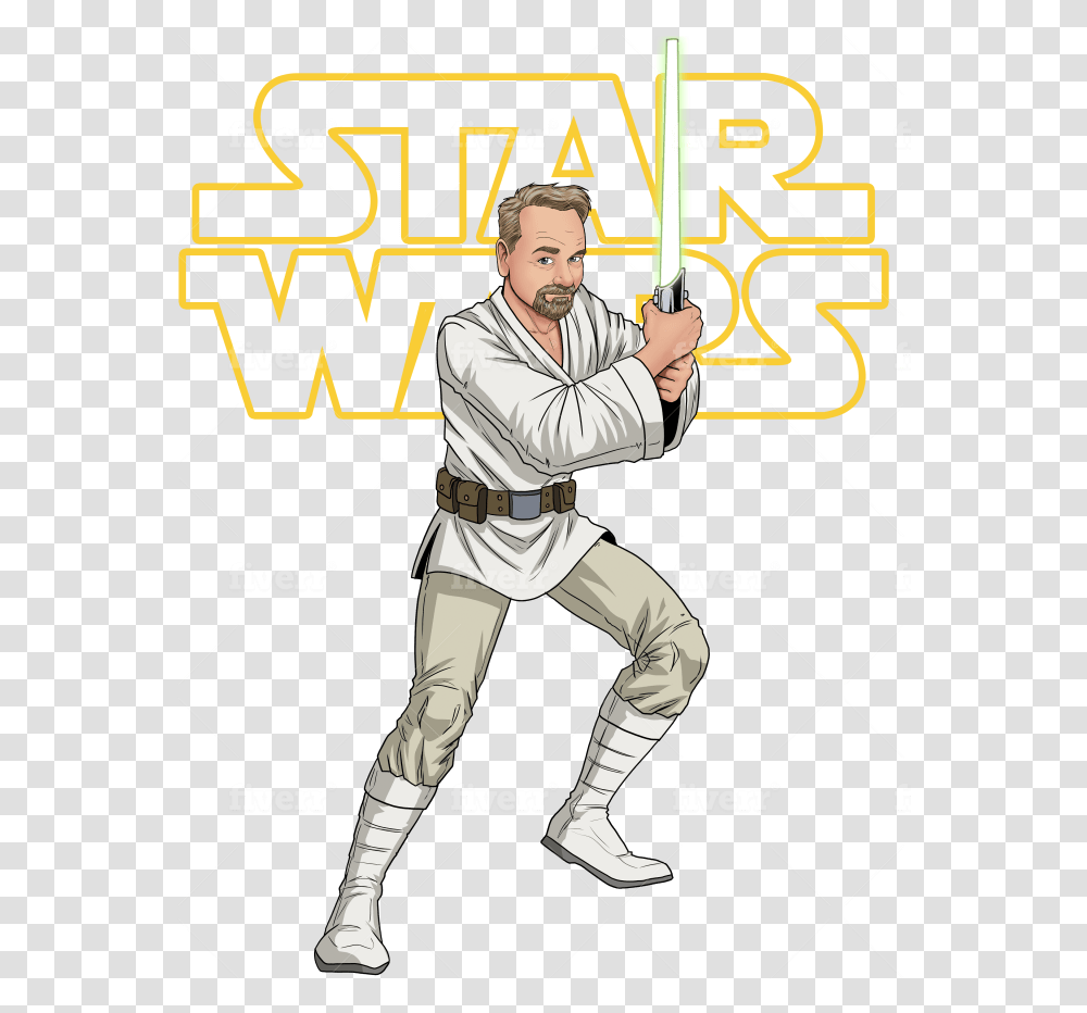 Draw You As A Star Wars Character Cartoon, Person, Clothing, Text, Duel Transparent Png