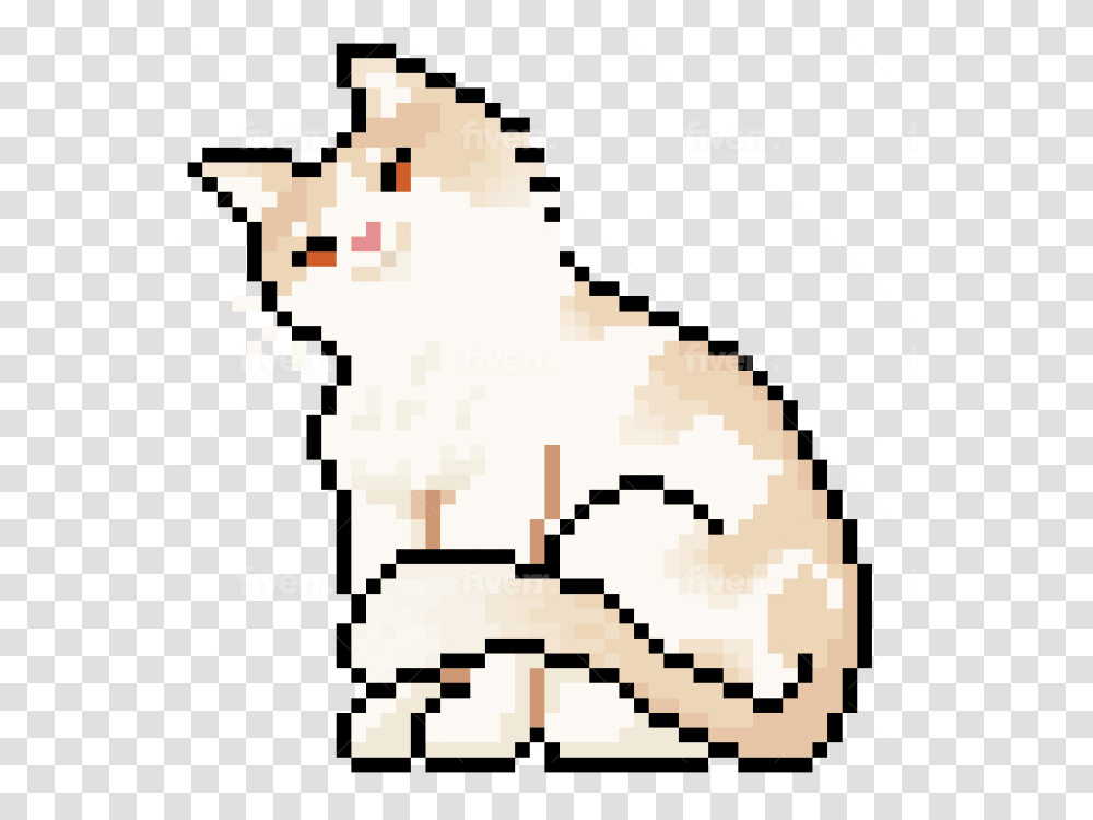 Draw Your Cat Or Pet In Pixel Art Orange Cross Stitch Pattern, Animal, Poultry, Fowl, Bird Transparent Png