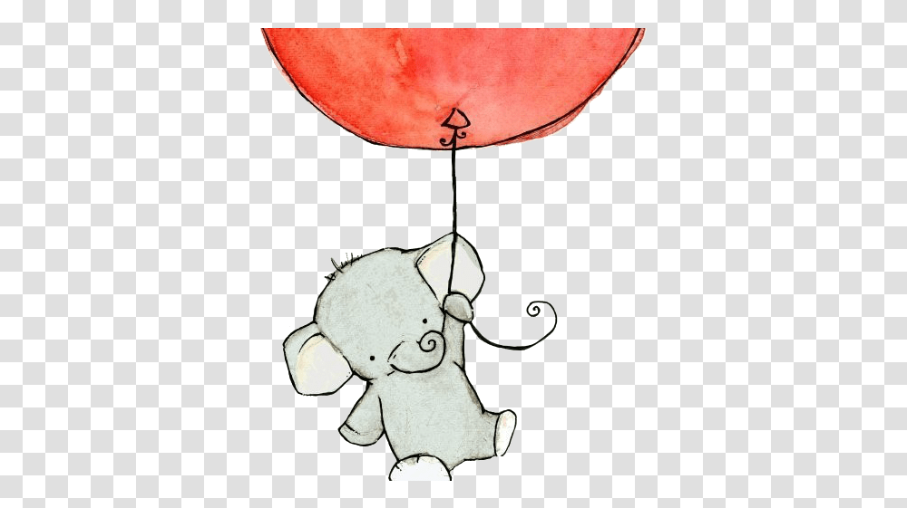 Drawing Art Animals Cute Painting Elephant Animal Elephants Animals With Balloons Drawing, Pattern, Plush, Toy, Ornament Transparent Png