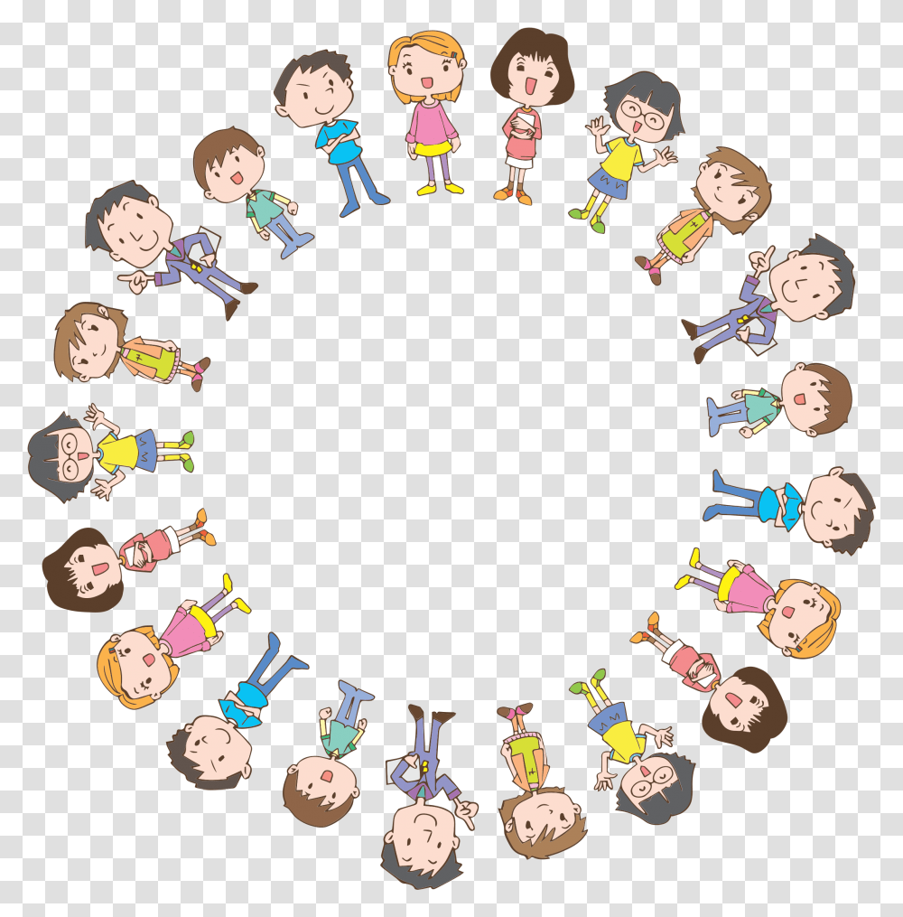 Drawing Art Child Computer Icons Kids Circle Clipart Kids In Circle, Accessories, Accessory, Crowd Transparent Png