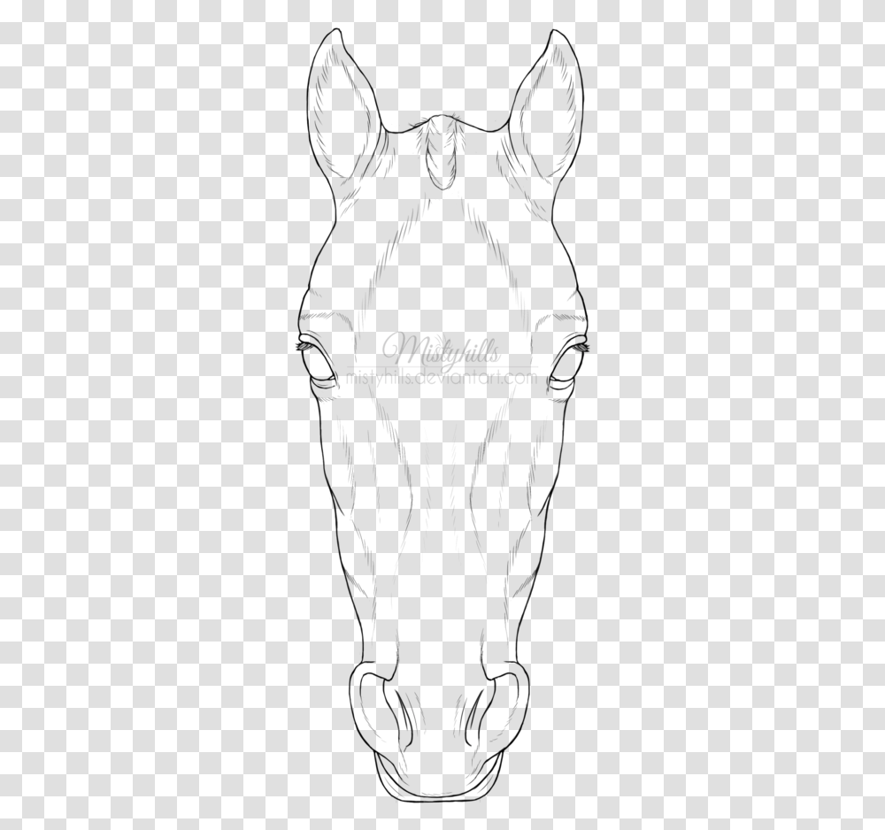 Drawing Barns Face Front Horse Head Lineart, Outdoors, Silhouette, Plot Transparent Png