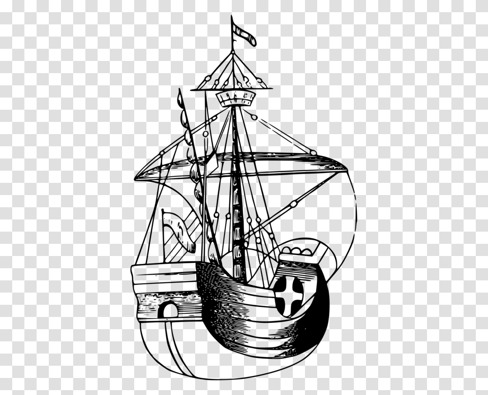 Drawing Boat Line Art Sailing Ship, Gray, World Of Warcraft Transparent Png