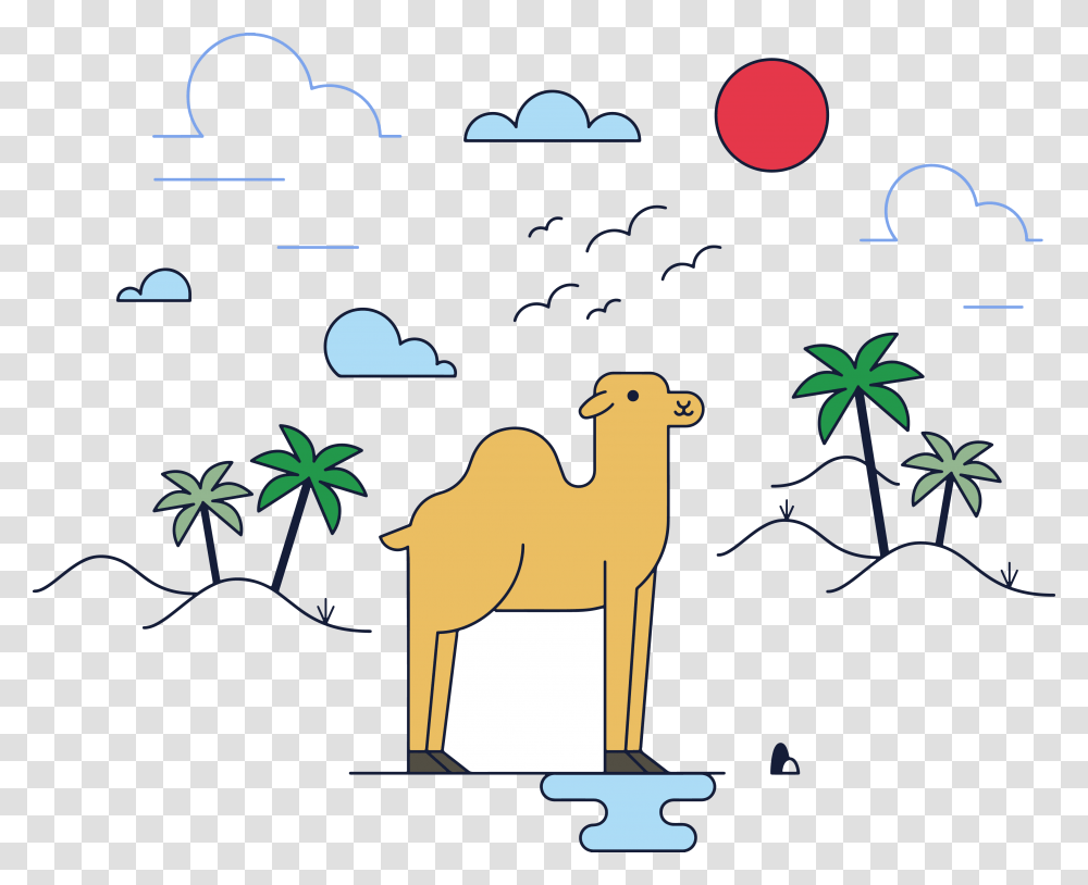 Drawing Camels Chibi Drawing, Animal, Mammal, Bird, Wildlife Transparent Png