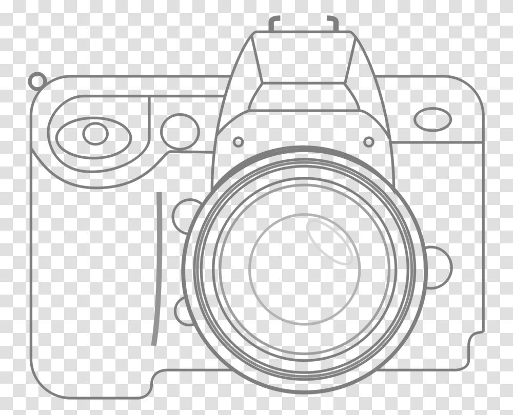 Drawing Canon Eos Single Lens Reflex Camera Digital Single Lens Reflex Camera Drawing, Electronics, Digital Camera Transparent Png