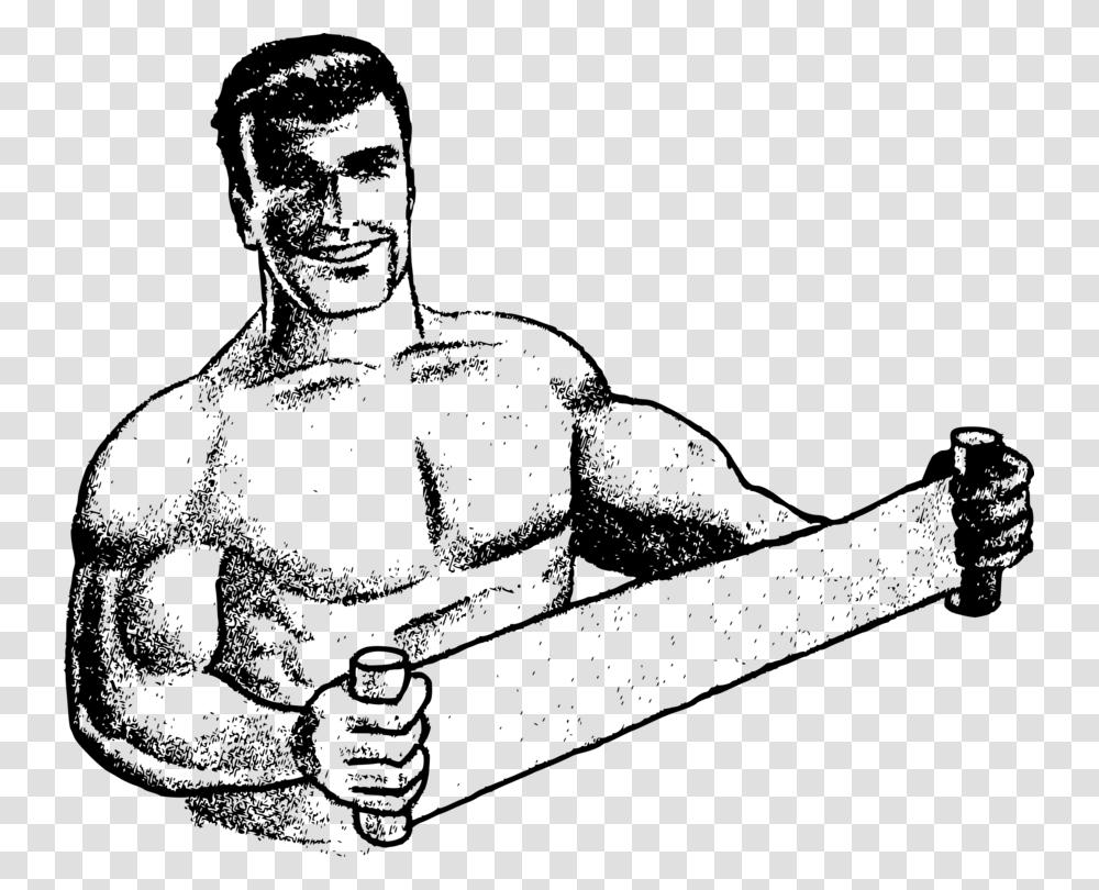 Drawing Cartoon Computer Icons Muscle Silhouette Strong Big Man, Gray, World Of Warcraft Transparent Png