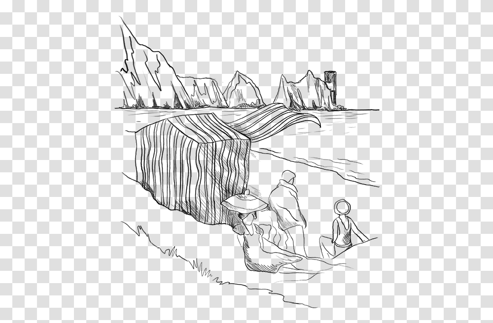 Drawing Cartoon Houses On The Park Line Drawing, Gray, World Of Warcraft Transparent Png