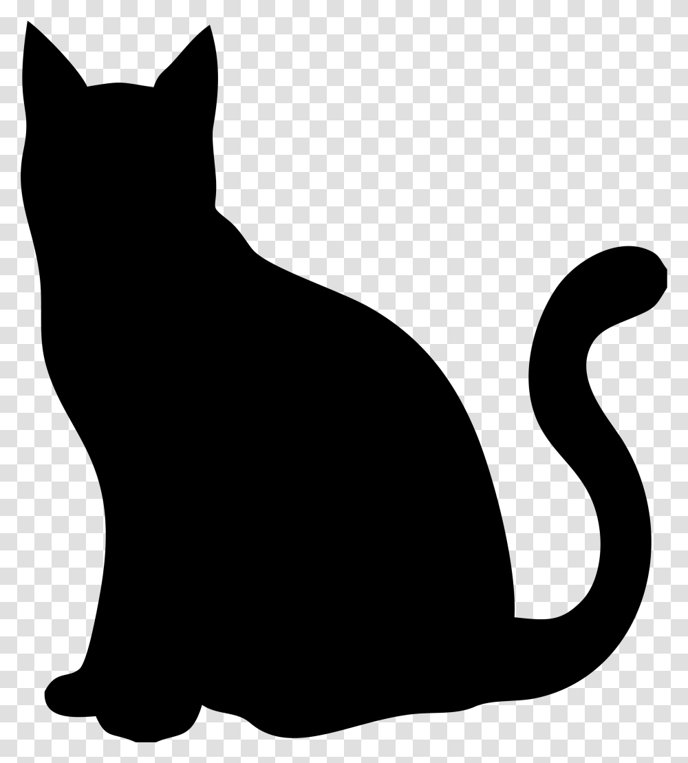 Drawing Cat Silhouette, Pet, Mammal, Animal, Black Cat Transparent Png