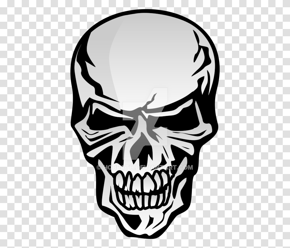 Drawing Chrome Skull Skull Army Vector, Stencil, Emblem, Poster Transparent Png