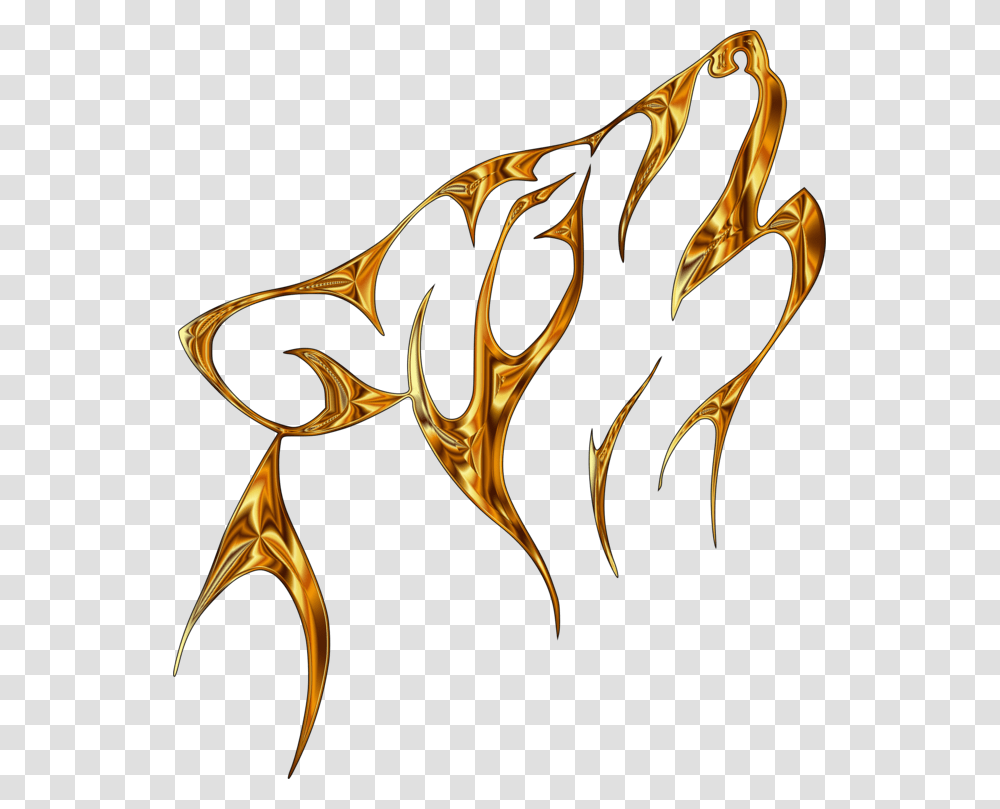 Drawing Chrome Tattoo Line Drawing Wolf Head, Brass Section, Musical Instrument, Horn Transparent Png