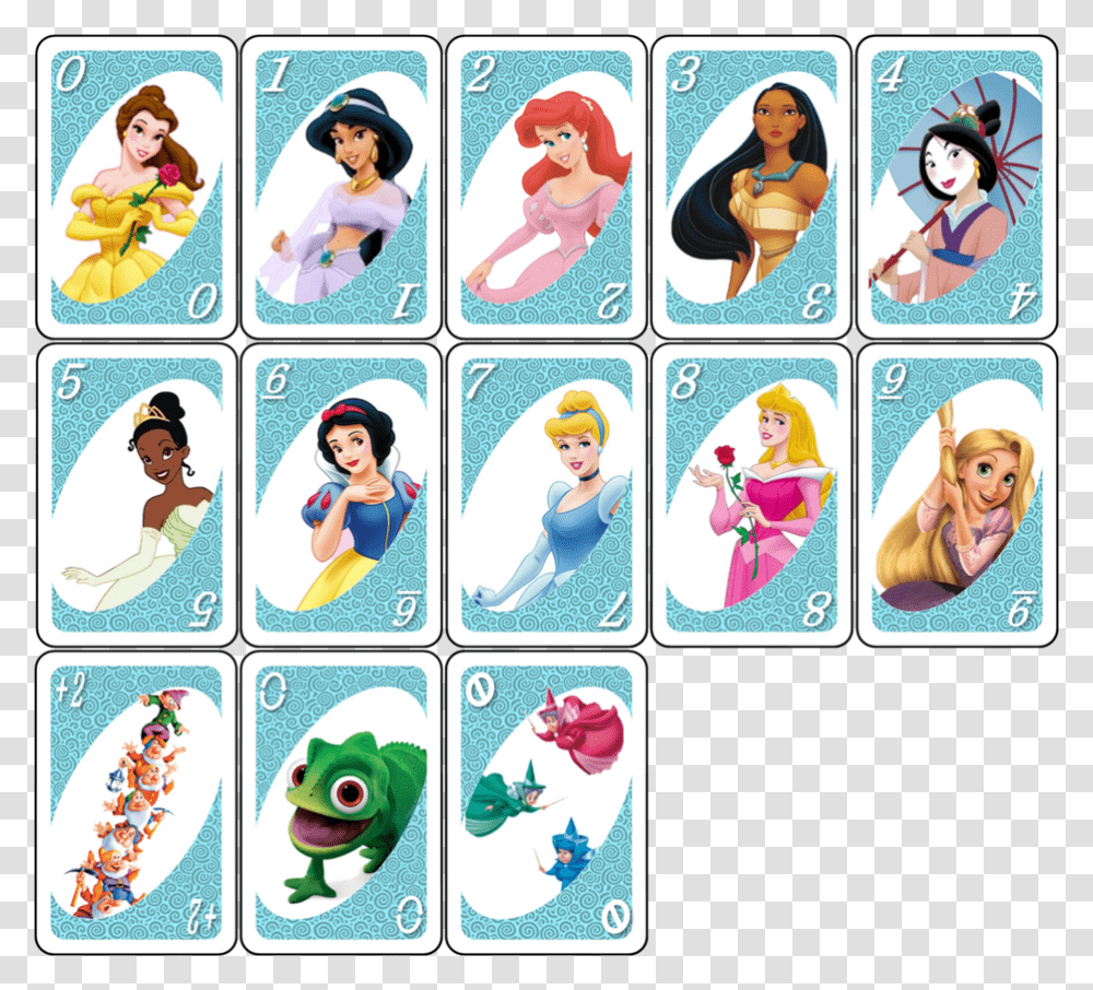 Drawing Collage Princess Disney Disney Princess Uno Cards, Person, Human, Bird, Animal Transparent Png