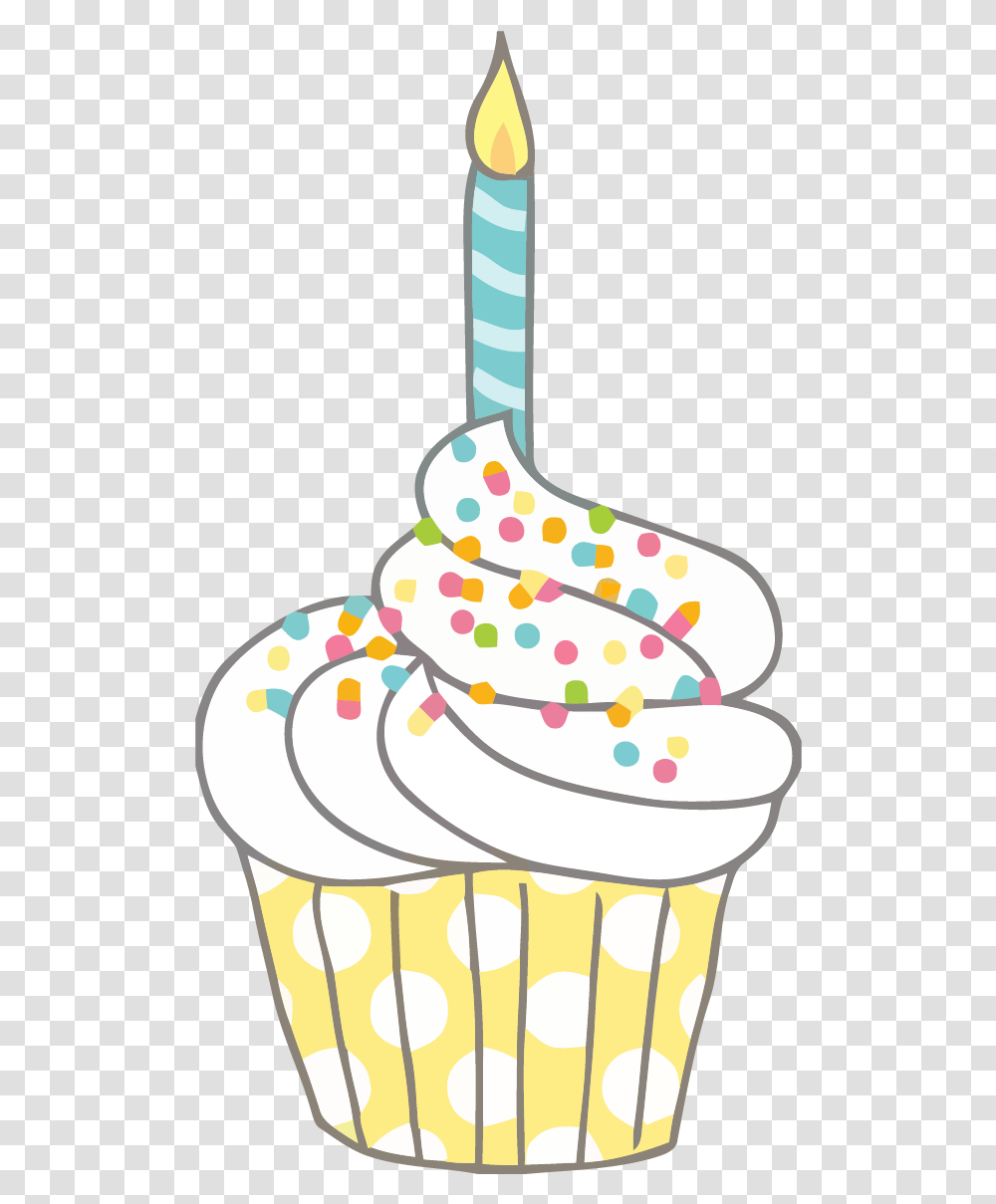 Drawing Color Cupcake Clipart Small Birthday Cake Drawing, Dessert, Food, Cream, Creme Transparent Png