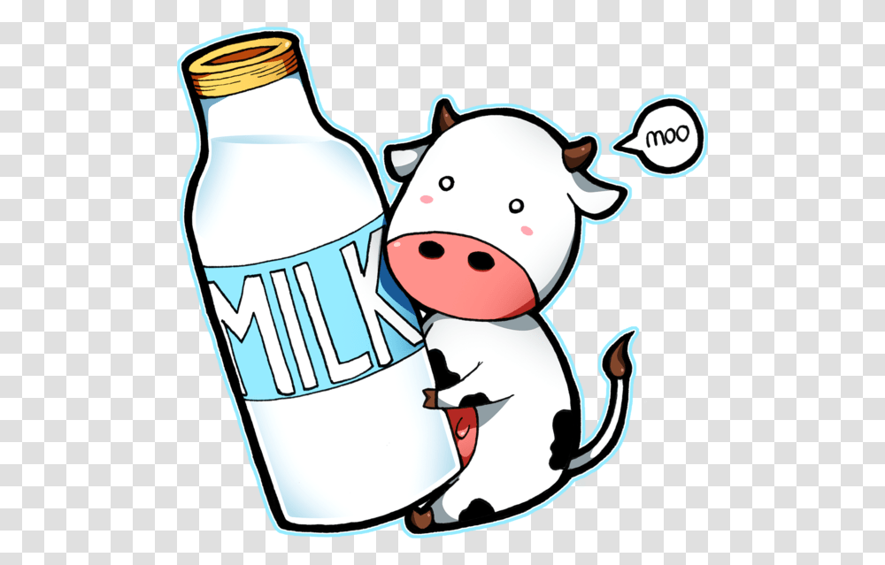 Drawing Cow Milk Cow And Milk Cartoon, Beverage, Mammal, Animal, Cattle Transparent Png