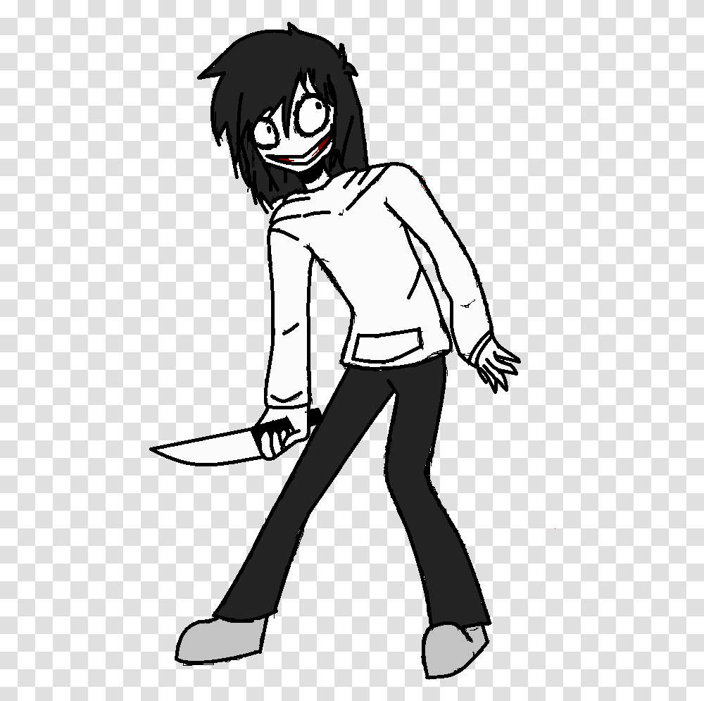 Drawing Creepy Body Jeff The Killer Body, Performer, Person, Human, Stencil Transparent Png