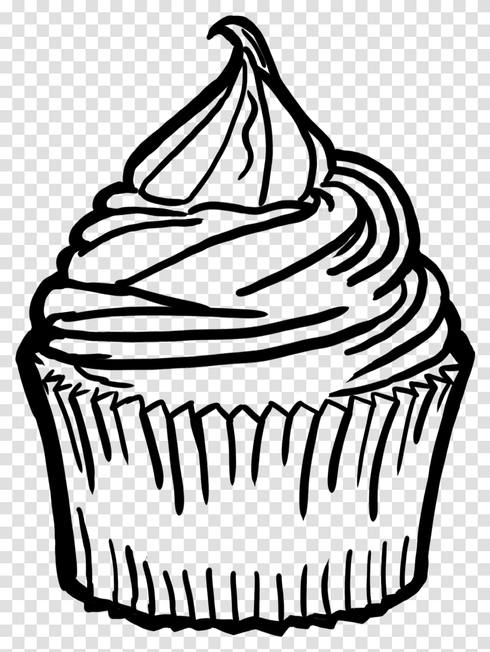 Drawing Detail Cupcake Clipart Free Cupcake Drawing, Gray, World Of Warcraft Transparent Png
