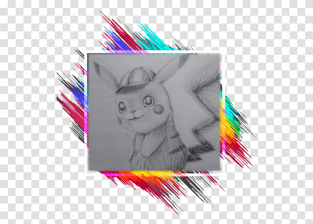 Drawing Detective Pikachu Sketch, Art, Graphics, Modern Art, Cat Transparent Png