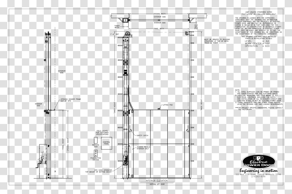 Drawing Door Interior Vertical Lift Door Detail, Gray, World Of Warcraft Transparent Png