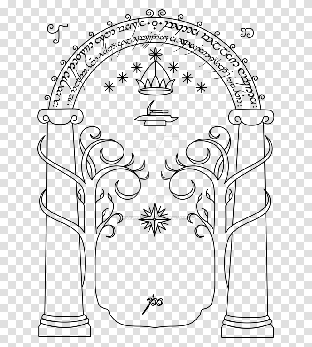 Drawing Doors Vector Lord Of The Rings Arch, Logo, Trademark Transparent Png