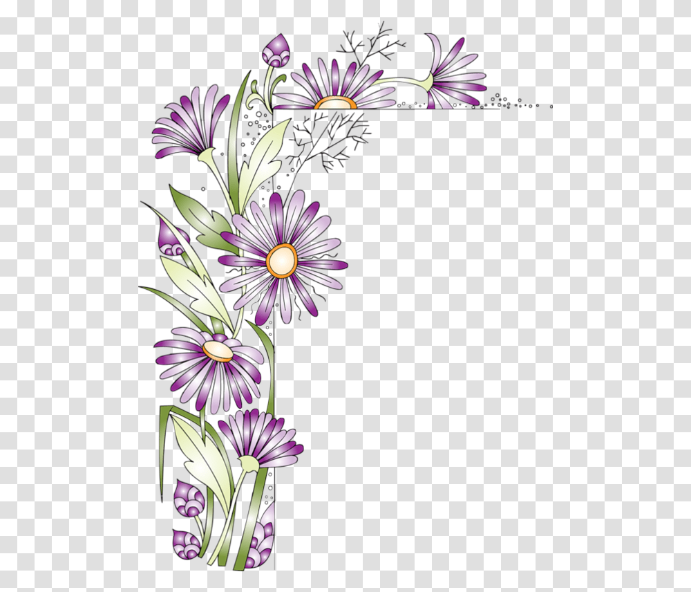 Drawing Flower Paper Corner, Floral Design, Pattern Transparent Png