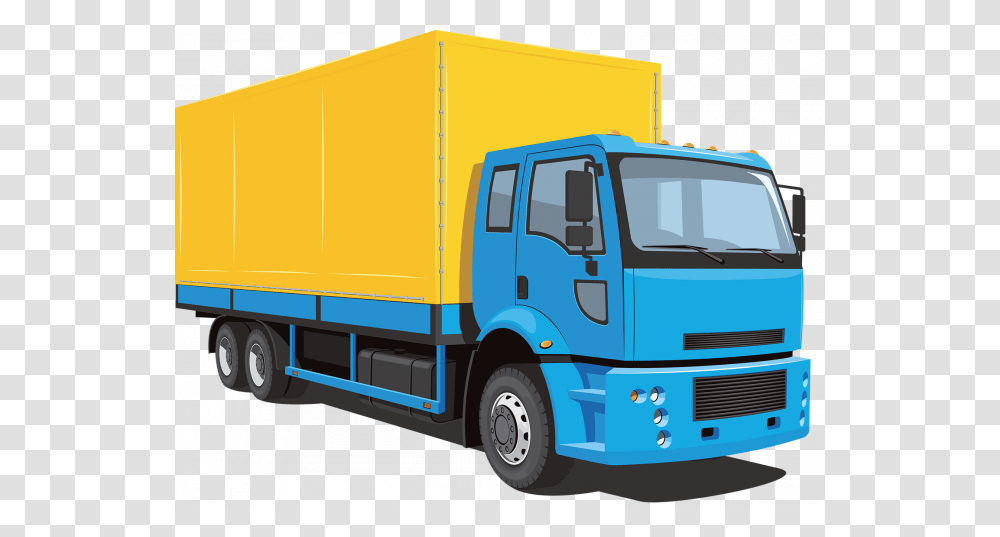 Drawing For Kids At Truck Images Vector, Vehicle, Transportation, Trailer Truck, Moving Van Transparent Png