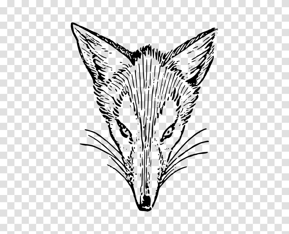 Drawing Fox Symbol Black And White Download, Gray, World Of Warcraft Transparent Png