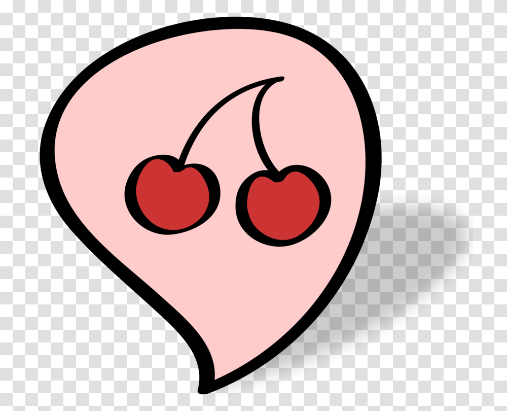 Drawing Fruit Cherry Download Line Art, Plant, Food, Heart Transparent Png