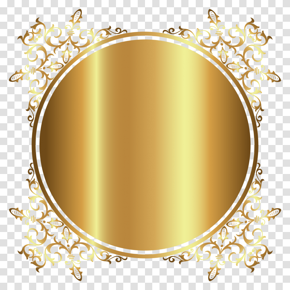 Drawing Gold Cartoon Cartoon Golden Circle Download Design Gold Circle, Oval, Pattern, Sideboard, Furniture Transparent Png