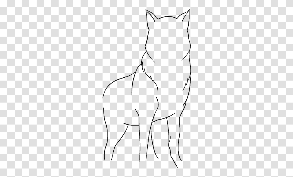 Drawing Guide Wolf Line Art, Gray, World Of Warcraft Transparent Png