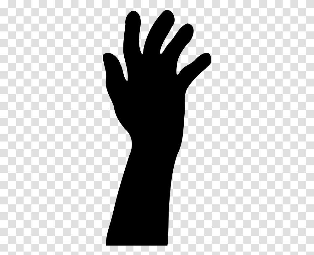 Drawing Hand Clip Art Silhouette Hand Reaching Up, Gray, World Of Warcraft Transparent Png