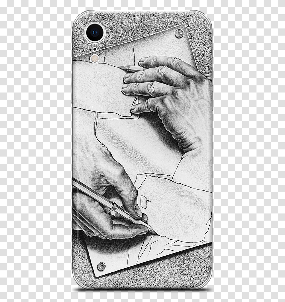 Drawing Hands Iphone SkinData Mfp Src Cdn Certainty Of Uncertainty, Person, Human, Sketch Transparent Png