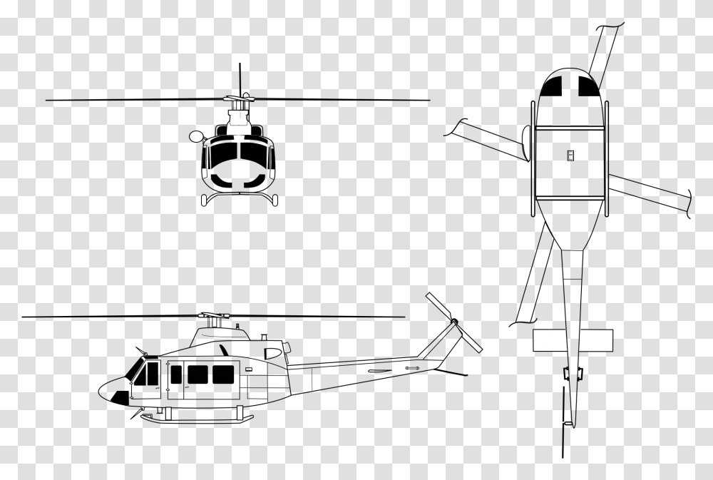Drawing Helicopters Clipart Free Download Huey Helicopter Twin, Gauge, Silhouette Transparent Png