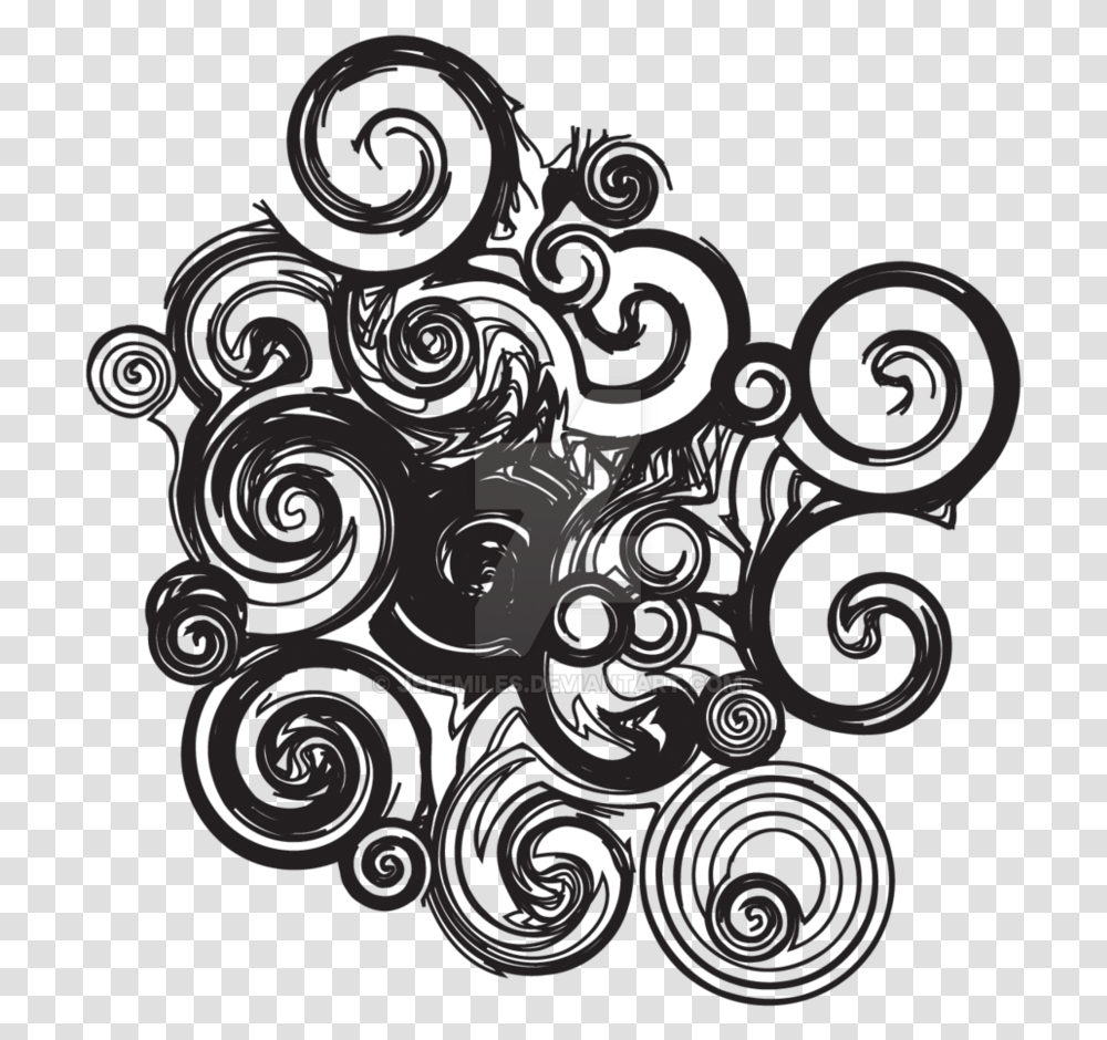 Drawing Illustration Abstract Black And White Line Abstract Design, Graphics, Art, Floral Design, Pattern Transparent Png