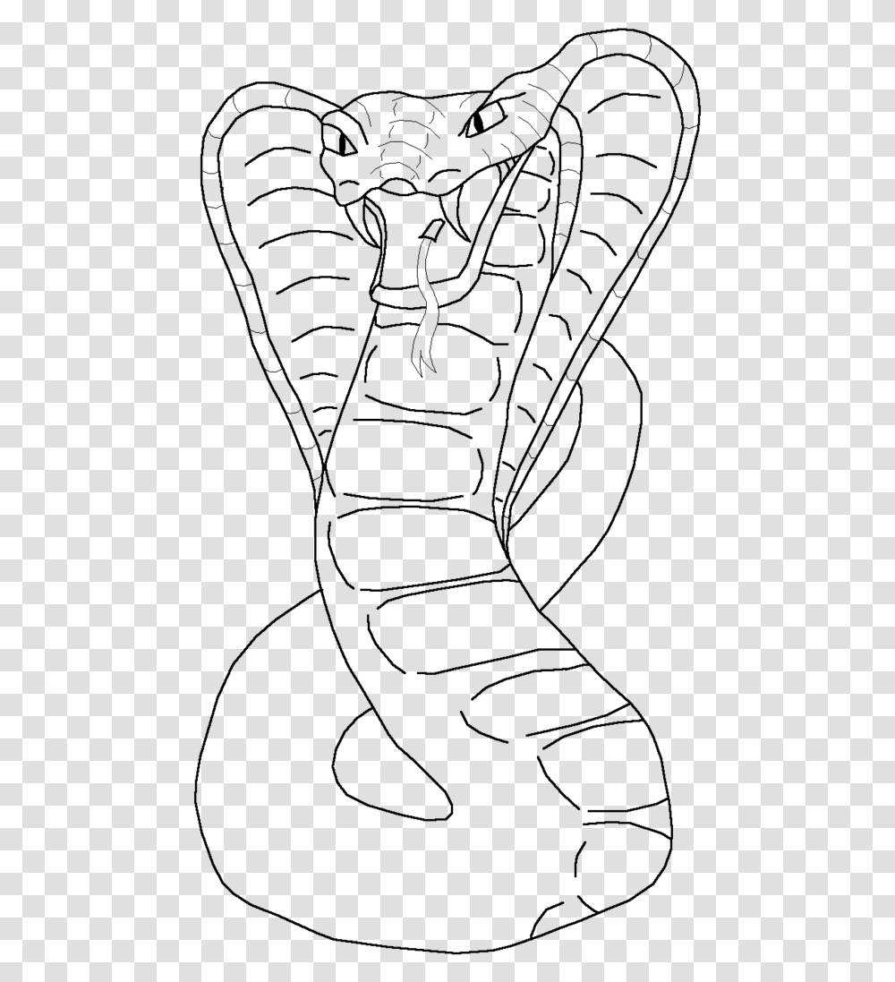 Drawing Instructions King Cobra Drawing Of Cobra Head, Gray, World Of Warcraft Transparent Png