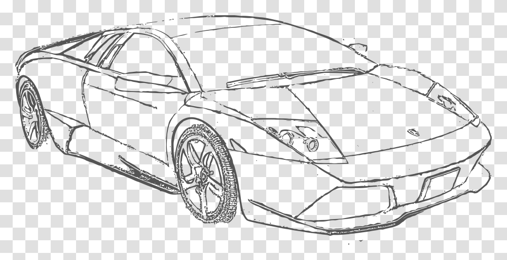 Drawing Lamborghini Car Clipart Lamborghini Huracan Clipart, Wheel, Machine, Spoke, Tire Transparent Png