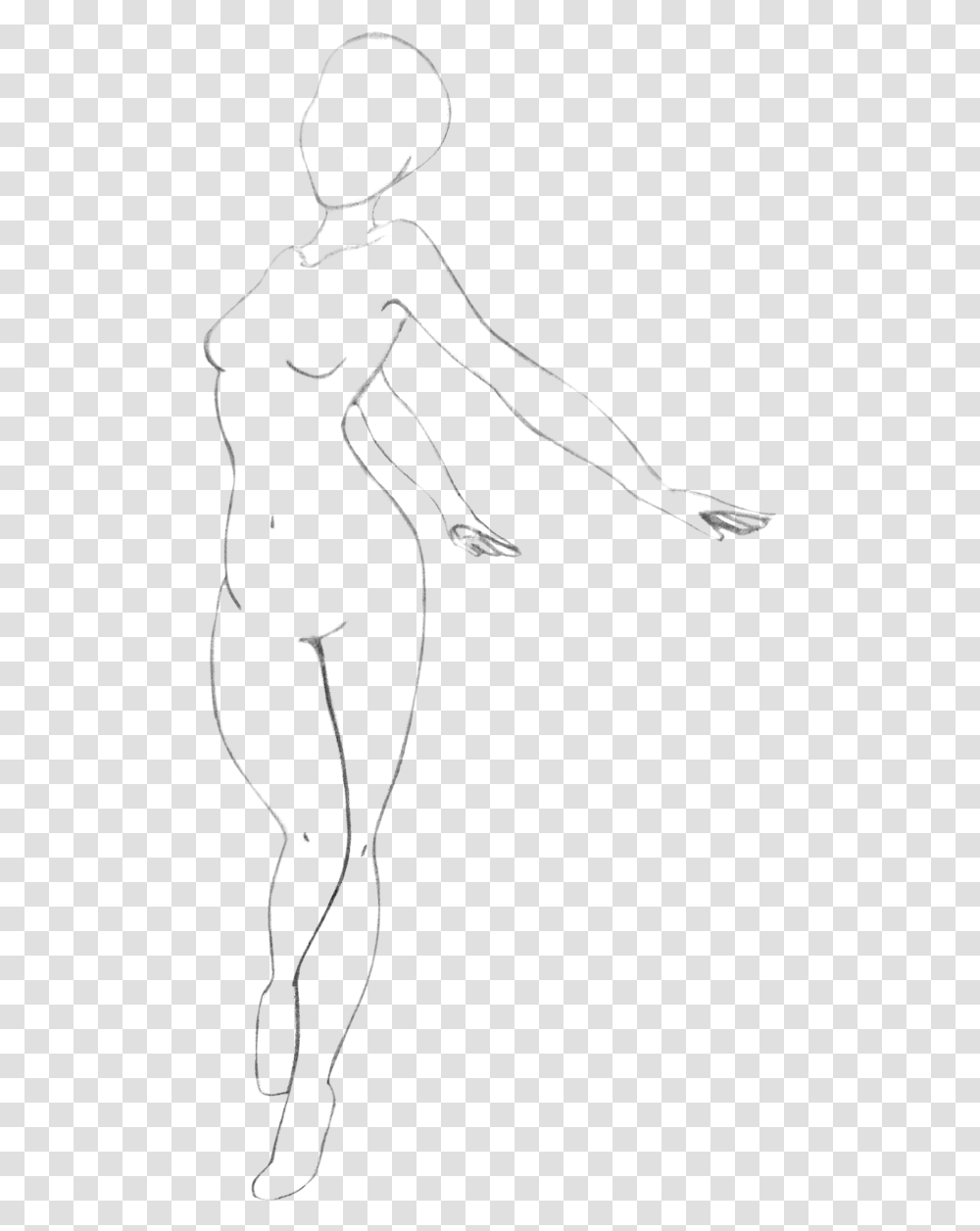Drawing Mannequin Full Body Female F2u Poses, Silhouette, Leisure Activities, Hand, Dance Pose Transparent Png