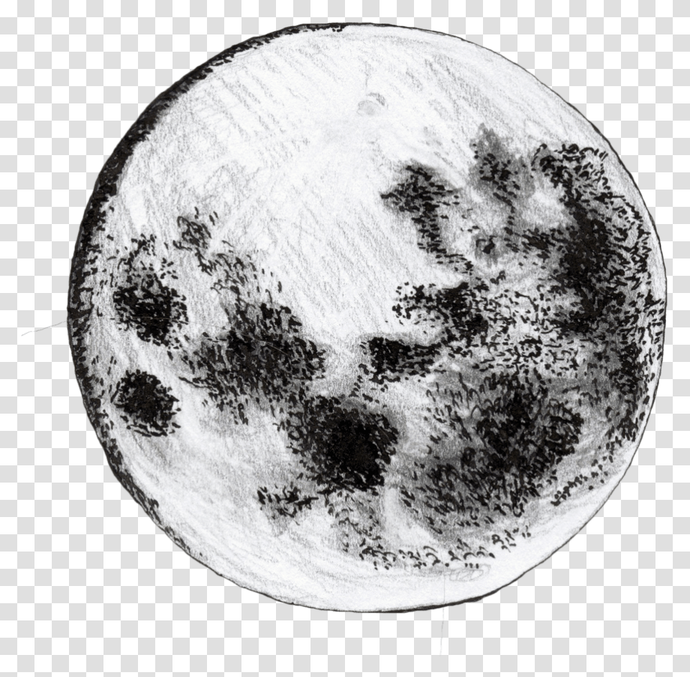 Drawing Moon Moon Drawing Background, Nature, Outer Space, Night, Astronomy Transparent Png