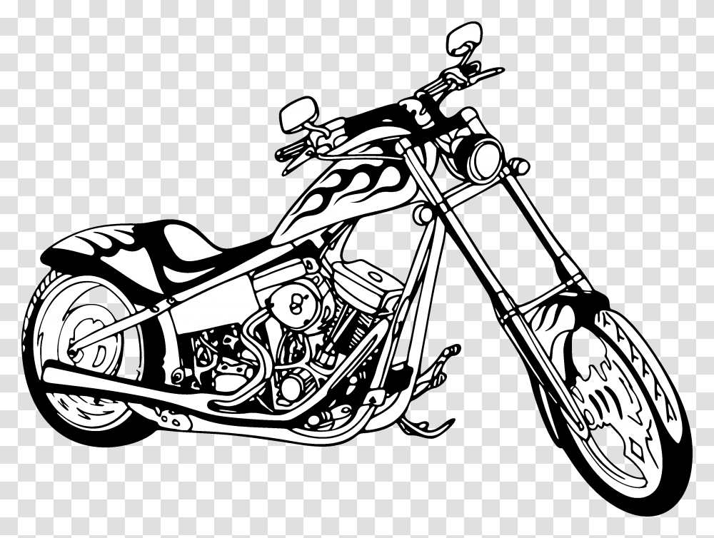 Drawing Motorcycle Front Clipart Free Chopper, Machine, Spoke, Sketch, Alloy Wheel Transparent Png