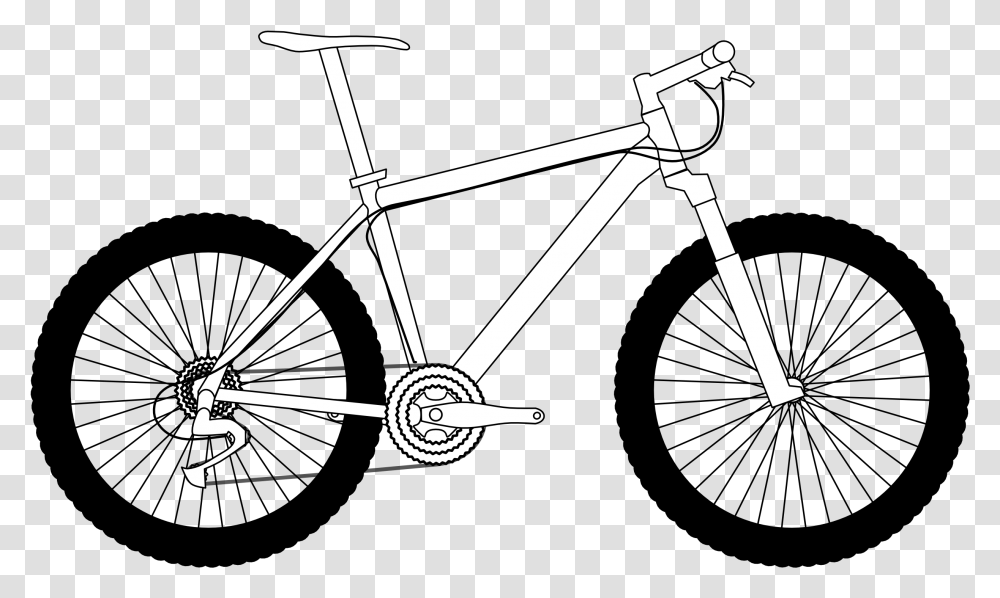 Drawing Mountain Mountain Bike Drawing, Vehicle, Transportation, Bicycle, Tandem Bicycle Transparent Png