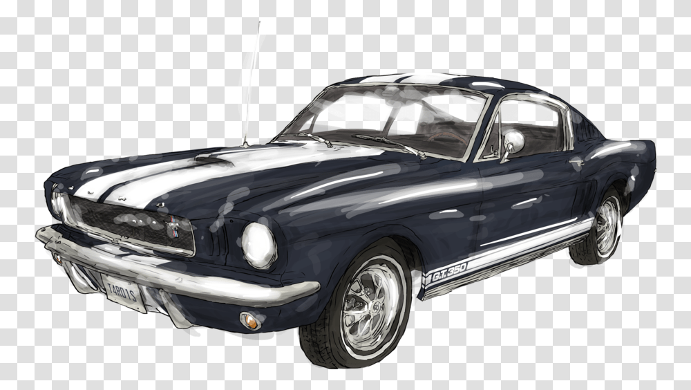 Drawing Mustang Fastback, Car, Vehicle, Transportation, Automobile Transparent Png